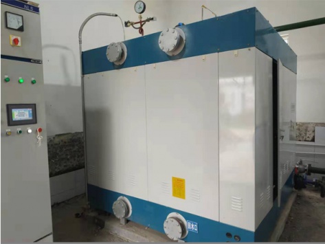 石油山东泰安市宁阳县输油站600kw电磁承压热水运行中